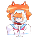 Стикер Айко-тян #24 ВКонтакте