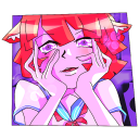 Стикер Айко-тян #28 ВКонтакте