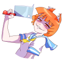 Стикер Айко-тян #31 ВКонтакте