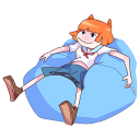 Стикер Айко-тян #36 ВКонтакте