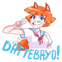 Стикер Айко-тян #40 ВКонтакте