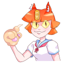 Стикер Айко-тян #41 ВКонтакте