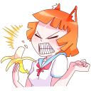 Стикер Айко-тян #45 ВКонтакте