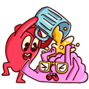 Стикер Сердце и Мозг #28 ВКонтакте