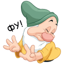 Стикер Белоснежка и гномы #23 ВКонтакте