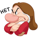 Стикер Белоснежка и гномы #40 ВКонтакте