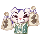 Стикер Бумажный тигр Руммка #41 ВКонтакте