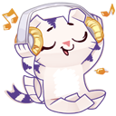 Стикер Бумажный тигр Руммка #46 ВКонтакте