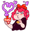 Стикер Имбирная ведьмочка #3 ВКонтакте