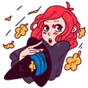 Стикер Имбирная ведьмочка #4 ВКонтакте