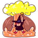 Стикер Имбирная ведьмочка #10 ВКонтакте