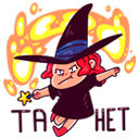 Стикер Имбирная ведьмочка #14 ВКонтакте