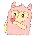 Стикер Лама Молли #4 ВКонтакте