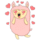 Стикер Лама Молли #5 ВКонтакте