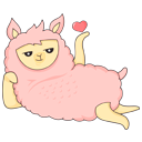 Стикер Лама Молли #6 ВКонтакте