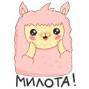 Стикер Лама Молли #8 ВКонтакте