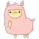 Стикер Лама Молли #19 ВКонтакте
