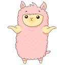 Стикер Лама Молли #21 ВКонтакте