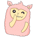 Стикер Лама Молли #32 ВКонтакте