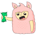 Стикер Лама Молли #37 ВКонтакте