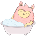 Стикер Лама Молли #44 ВКонтакте