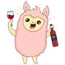 Стикер Лама Молли #45 ВКонтакте