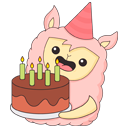 Стикер Лама Молли #47 ВКонтакте