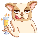 Стикер Булька #9 ВКонтакте