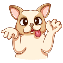 Стикер Булька #10 ВКонтакте