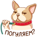 Стикер Булька #41 ВКонтакте