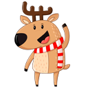 Стикер Новогодний олень #1 ВКонтакте