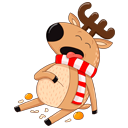 Стикер Новогодний олень #7 ВКонтакте