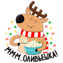 Стикер Новогодний олень #15 ВКонтакте