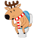 Стикер Новогодний олень #19 ВКонтакте