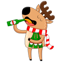 Стикер Новогодний олень #23 ВКонтакте