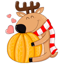 Стикер Новогодний олень #26 ВКонтакте