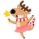 Стикер Новогодний олень #27 ВКонтакте