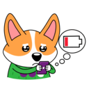 Стикер Коржик #16 ВКонтакте