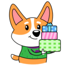 Стикер Коржик #17 ВКонтакте