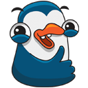 Стикер Пингвин Изи #6 ВКонтакте
