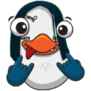 Стикер Пингвин Изи #8 ВКонтакте