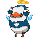 Стикер Пингвин Изи #10 ВКонтакте