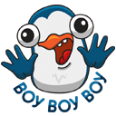 Стикер Пингвин Изи #15 ВКонтакте