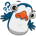 Стикер Пингвин Изи #16 ВКонтакте