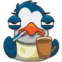 Стикер Пингвин Изи #20 ВКонтакте