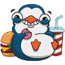 Стикер Пингвин Изи #26 ВКонтакте