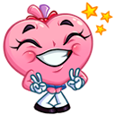 Стикер Сердце-чан #1 ВКонтакте