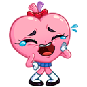 Стикер Сердце-чан #2 ВКонтакте