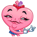 Стикер Сердце-чан #8 ВКонтакте