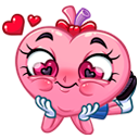 Стикер Сердце-чан #11 ВКонтакте